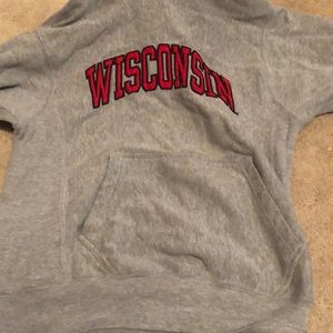 Grey Wisconsin hoodie
